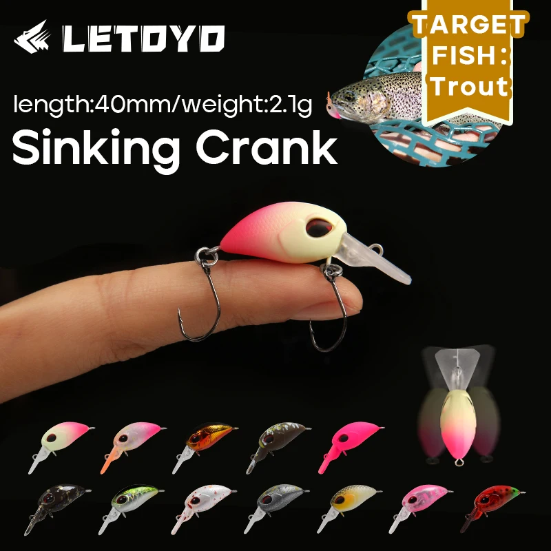 LetoYo Crankbait 40mm para trucha – Alta frecuencia