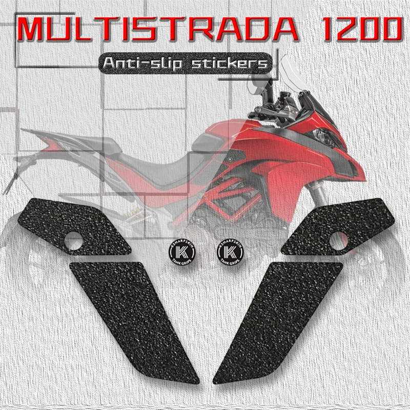 

Motorcycle Fuel Tank Pad Sticker 3D Oil Gas Tank Grip Non-slip Protection Decals Waterproof For DUCATI MULTISTRADA 1200 10-17