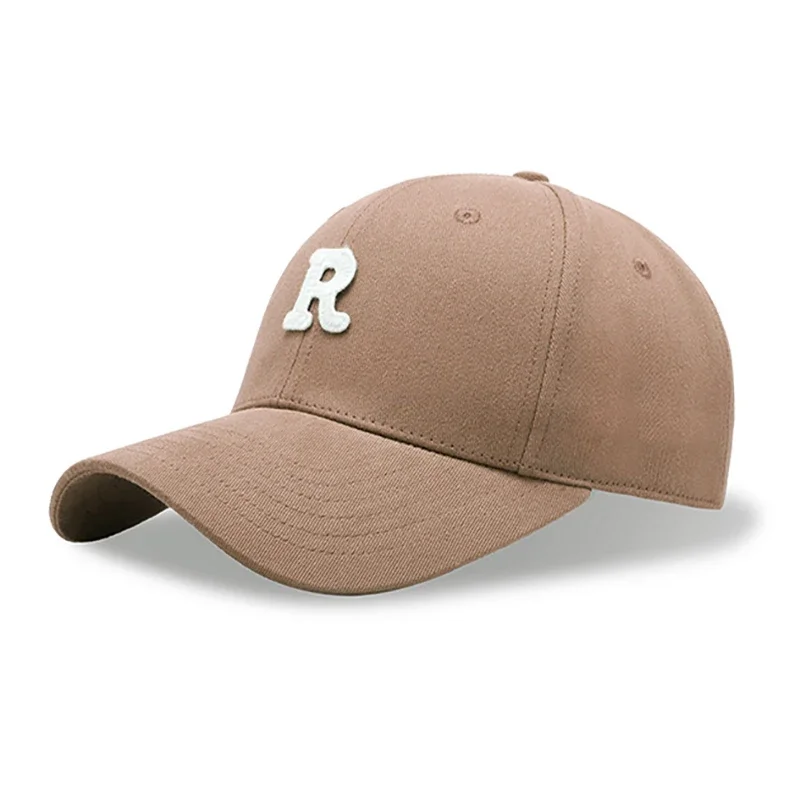 R Letter Baseball Cap Men Women Cotton Large Size Hat for Big Head 65-70cm 60-65cm 56-60CM