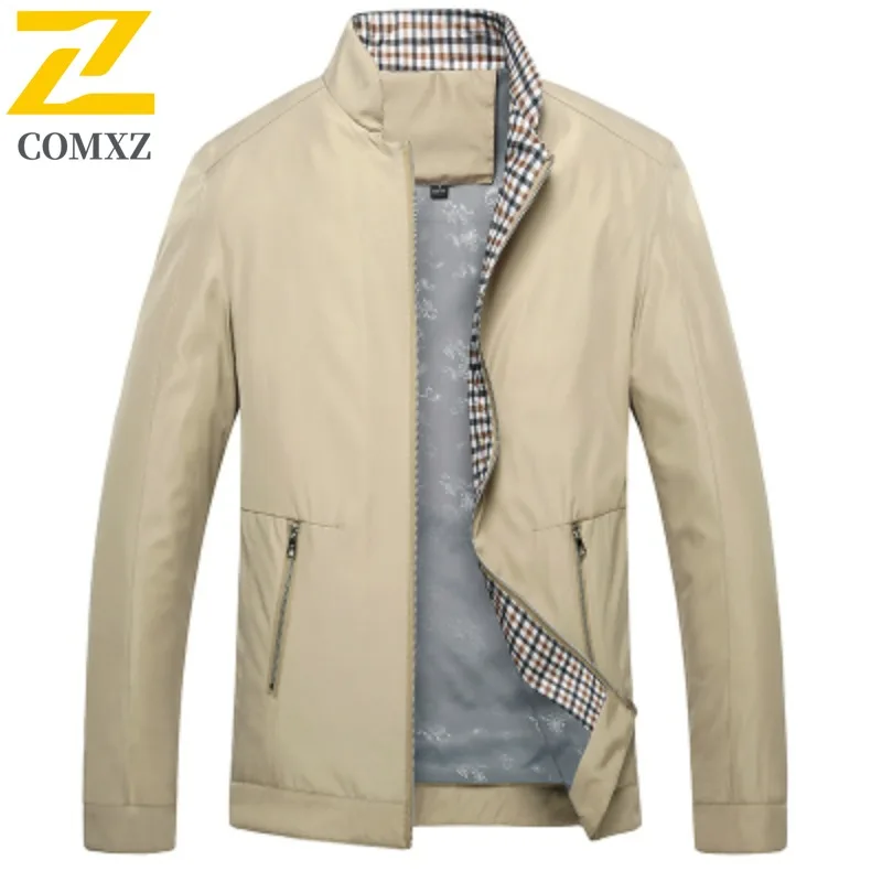 

COMXZ 2025 Mens Jacket Middle Aged Business High Quality Light Luxury Casual Outdoor Golf Sport Jackets Club Brand Luxury Coat