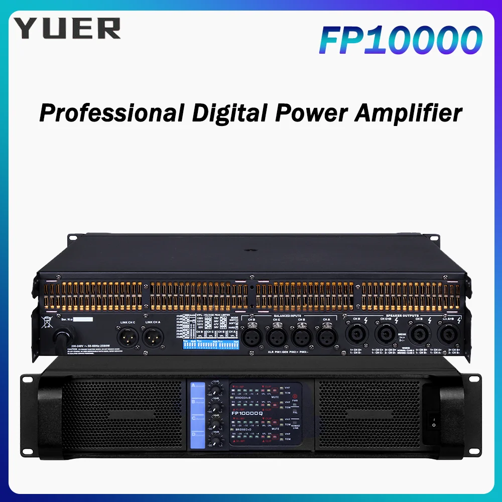 

FP10000Q Professional Audio Power Amplifier 4 Channels for Live Show Dj Disco bar nightclub Concert Audio Speakers Subwoofers