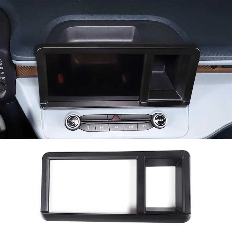 For Ford Maverick 2022 2023 GPS Navigation Panel Frame Trim Cover Decoration Interior Accessories,Matte Black