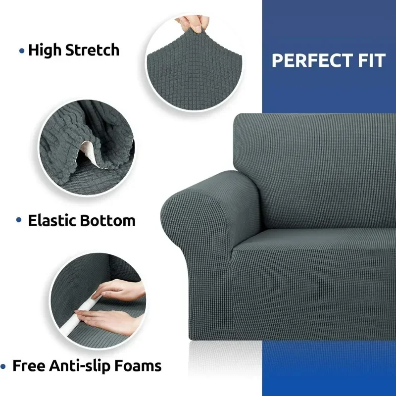 1/2/3/4 Seater Stretch Slipcover Sofa Elastic Cover Jacquard Slipcover Covers for Couch L Shape Sofa 2024 Living Room