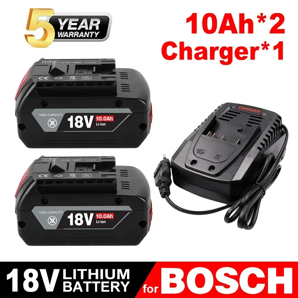 

Original For BOSCH 18V 10000mAh LITHIUM-ION BATTERY GBA 18V 10Ah 18V Professional GBA GSR GSB BAT618 BAT609 High-Performance