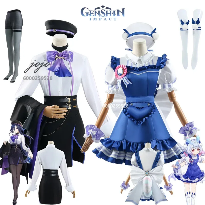 게임 겐신 임팩트 클로린데 시게위네 코스프레 의상 여성용 가발 풀세트 애니메이션 롤플레잉 할로윈 의상 파티 코믹콘