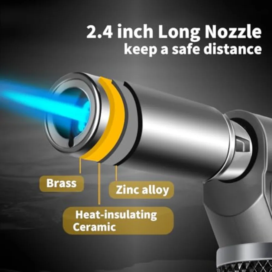 Butane Torch Refillable Kitchen Torch Lighter Jet Flame Cooking Torch Creme Brulee Torch Blow Torch Mini Soldering Torch for We