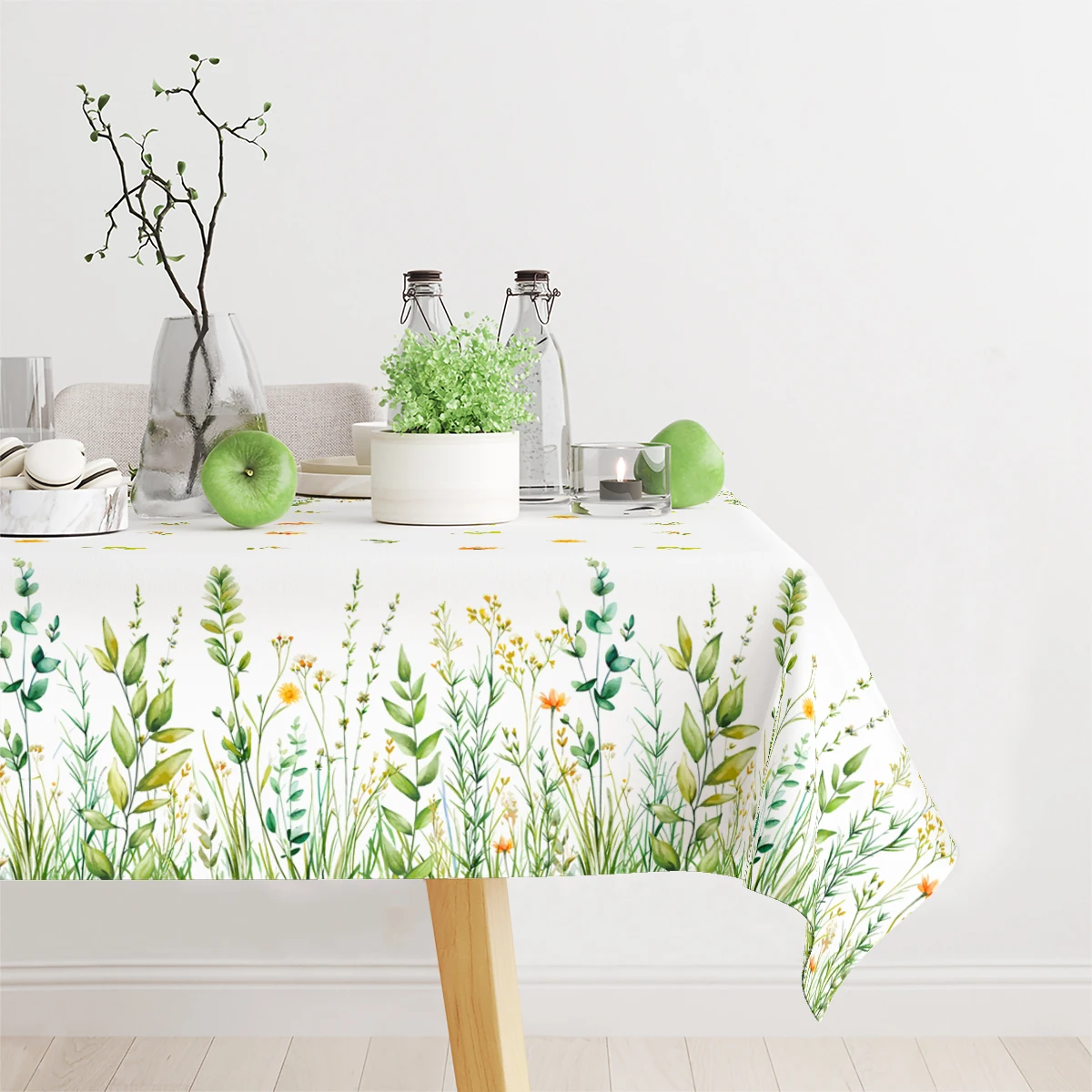 Nappe de Table Verte pour Décoration de Maison, ixd\'Anniversaire, ixPréChristophe pour Enfant, Printemps Été