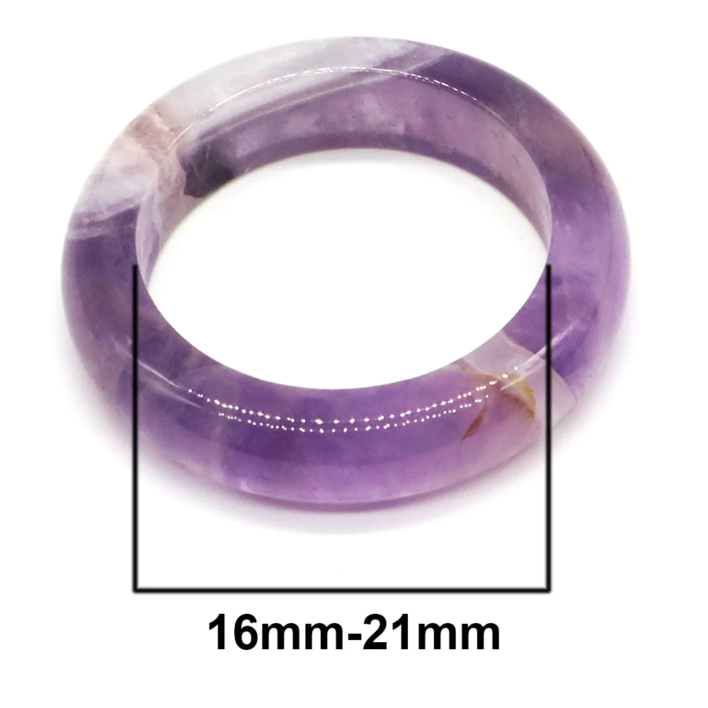 16-21mm Natural Crystal Quartz Stones Round Circle Rings Reiki Healing Amethyst Tiger Eye For Diy Necklace Pendant Earrings