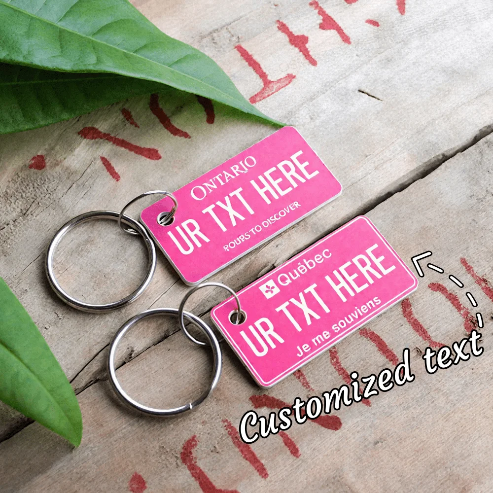 Custom Text Name Keychain Personalized License Plate Number Plate Street Sign Key Chain Creative Gift Customized Name Keychain