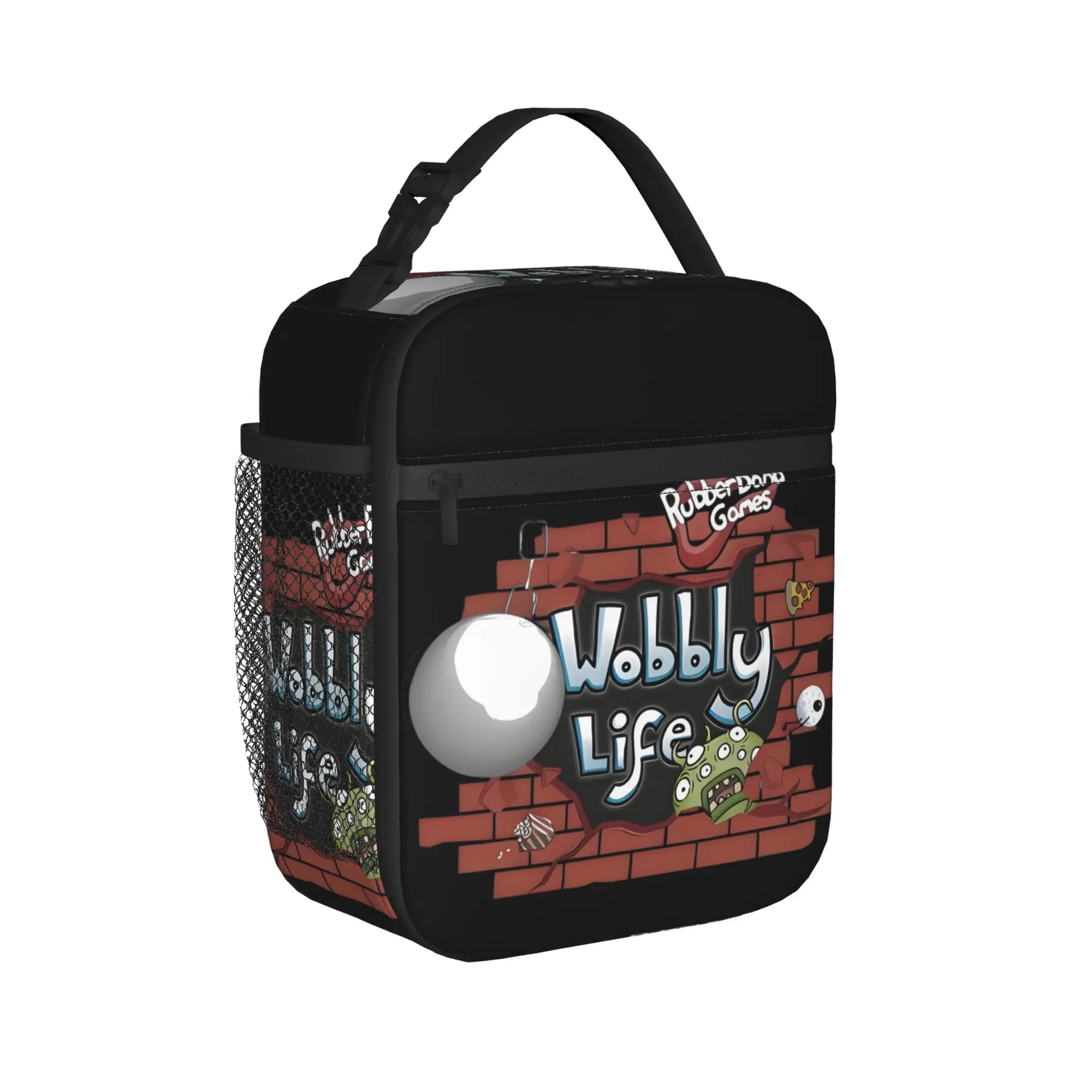 Game Wobblys Life Insulated Lunch Bags Cooler Bag Reusable,Lunch Container  High Capacity Tote Lunch Box Men Women Beach  Picnic