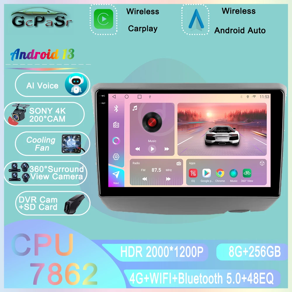 Android Auto For Toyota Vitz XP10 Yaris Platz Echo 1999 - 2005 Car Radio Multimedia Video Player Navigation GPS Carplay No 2din