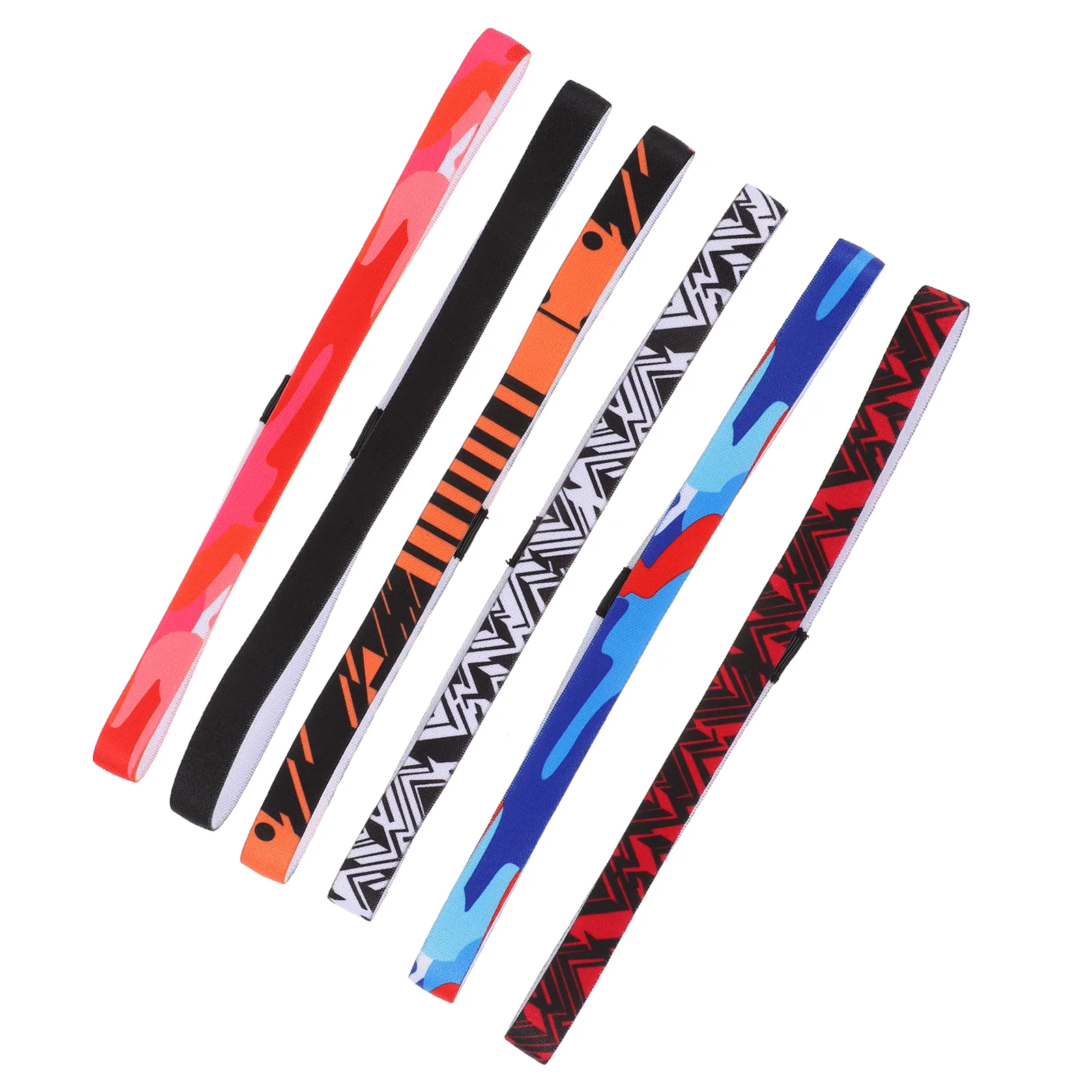 6 Pcs Sports Sweatband Hair Bands Absorb Head Absorbent Headbands Yoga Antiperspirant Slim Composite Fiber Exercise Men Women