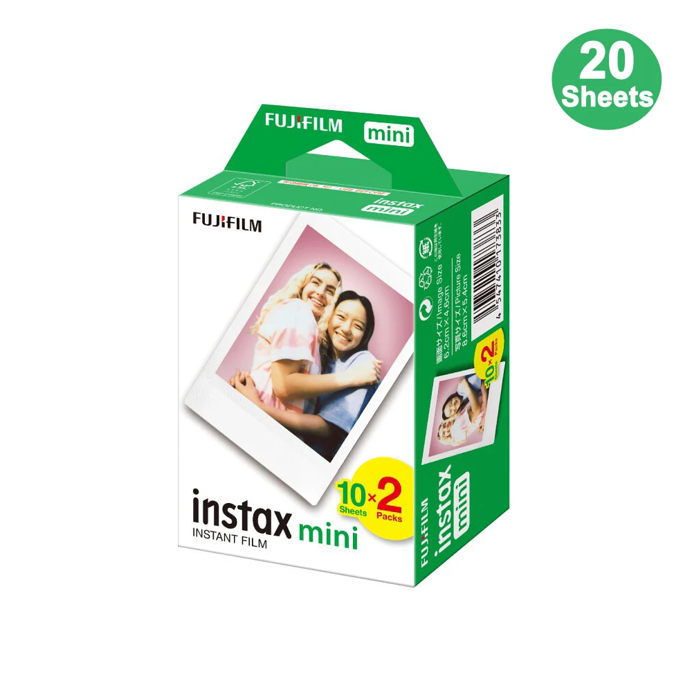 Origin Fujifilm Instax Mini Film Paper 10-60 Sheets for Fuji Instant Film Cameras Instax Mini 12 11 9 40 70 90 Link Liplay EVO