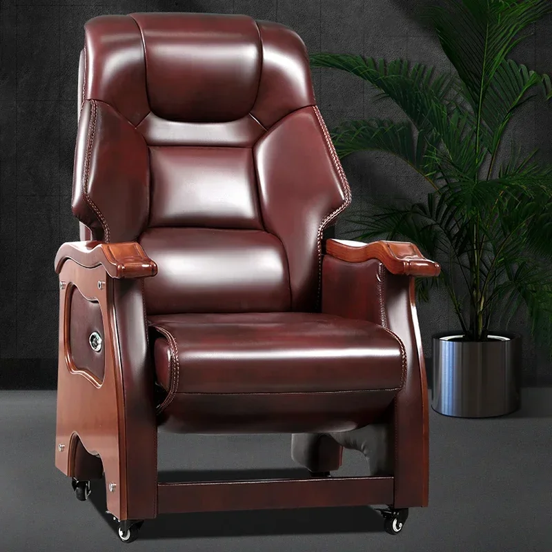 Boss Massage Office Chair Ergonomic Recliner Wheels Relax Relaxing Armchairs Library Fashion Cadeira Presidente Office Furniture