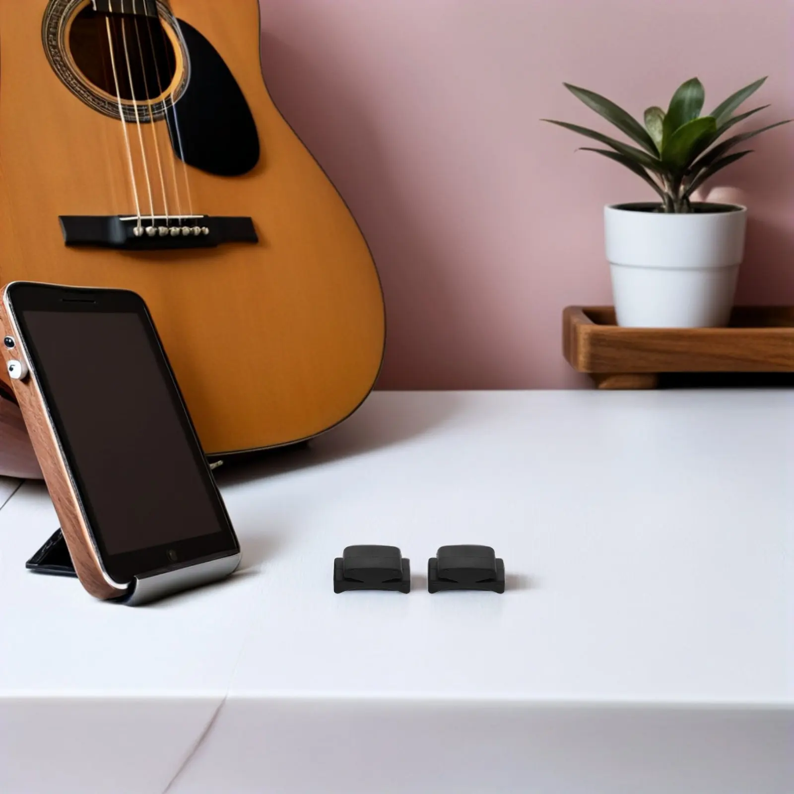 8Pcs Guitar Headstock Pick Holder Rubber Secure Fit for Acoustic Bass Ukulele Convenient Pick Storage Organizer