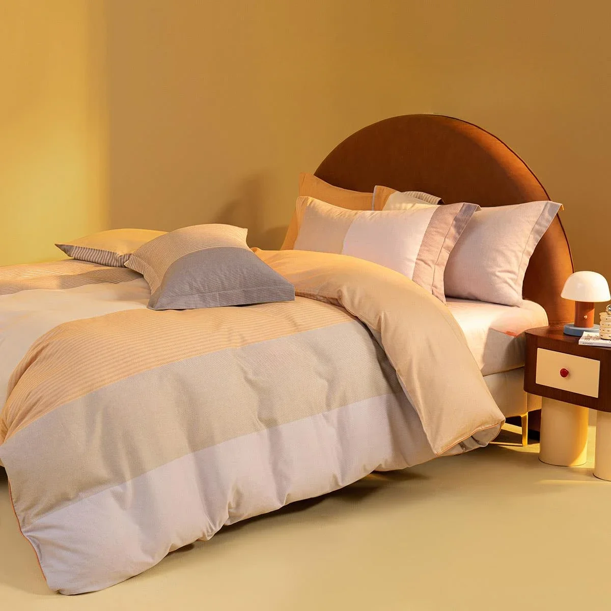 Xinjiang long-staple cotton abraded four-piece cotton kit household bed sheet quilt cover bedding