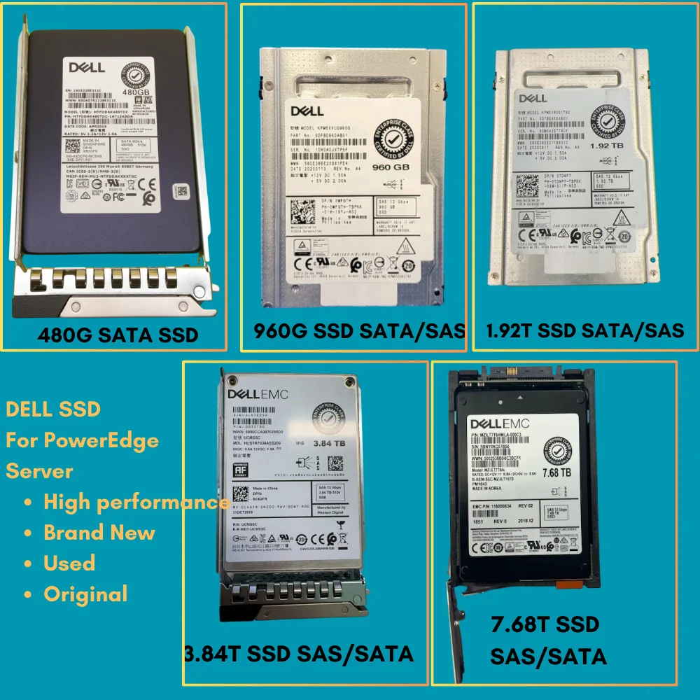 

Wholesale Portable 480G/960G/1.92T/3.84T/400G Internal SSD Hard Disk Storage New SAS Interface Capacity Server Application