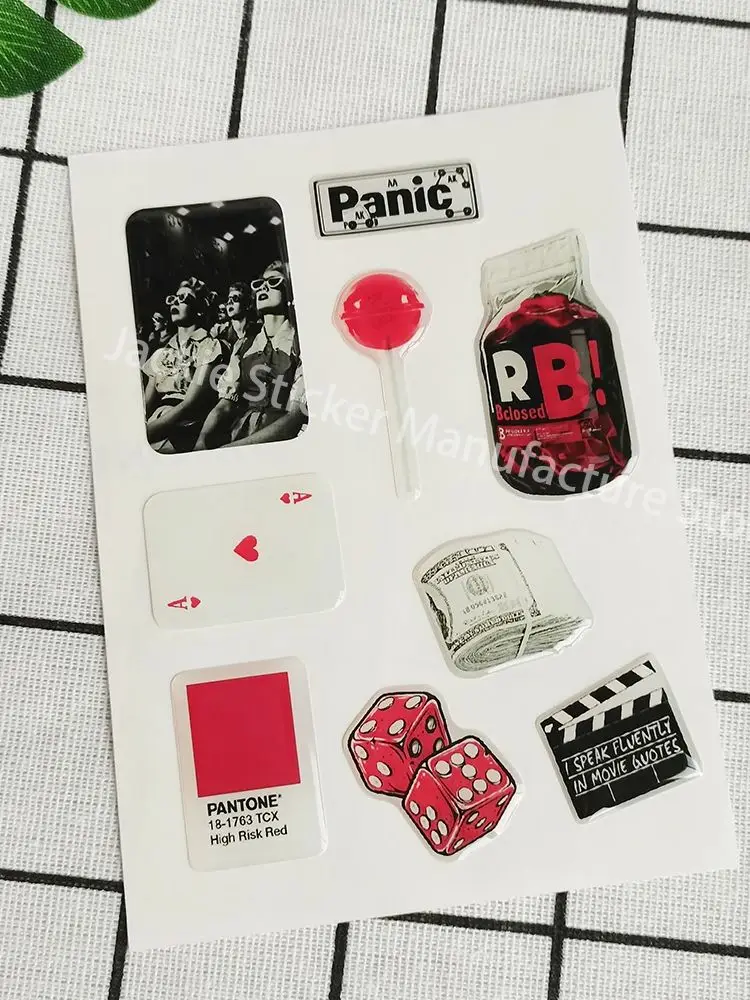 คริสตัลตกแต่ง 3D เคสโทรศัพท์สติกเกอร์แฟชั่นแก้วเรซิ่นป้ายโดมยอดนิยมอีพ็อกซี่เจลโลโก้เยลลี่น่ารัก DlY รูปร่าง