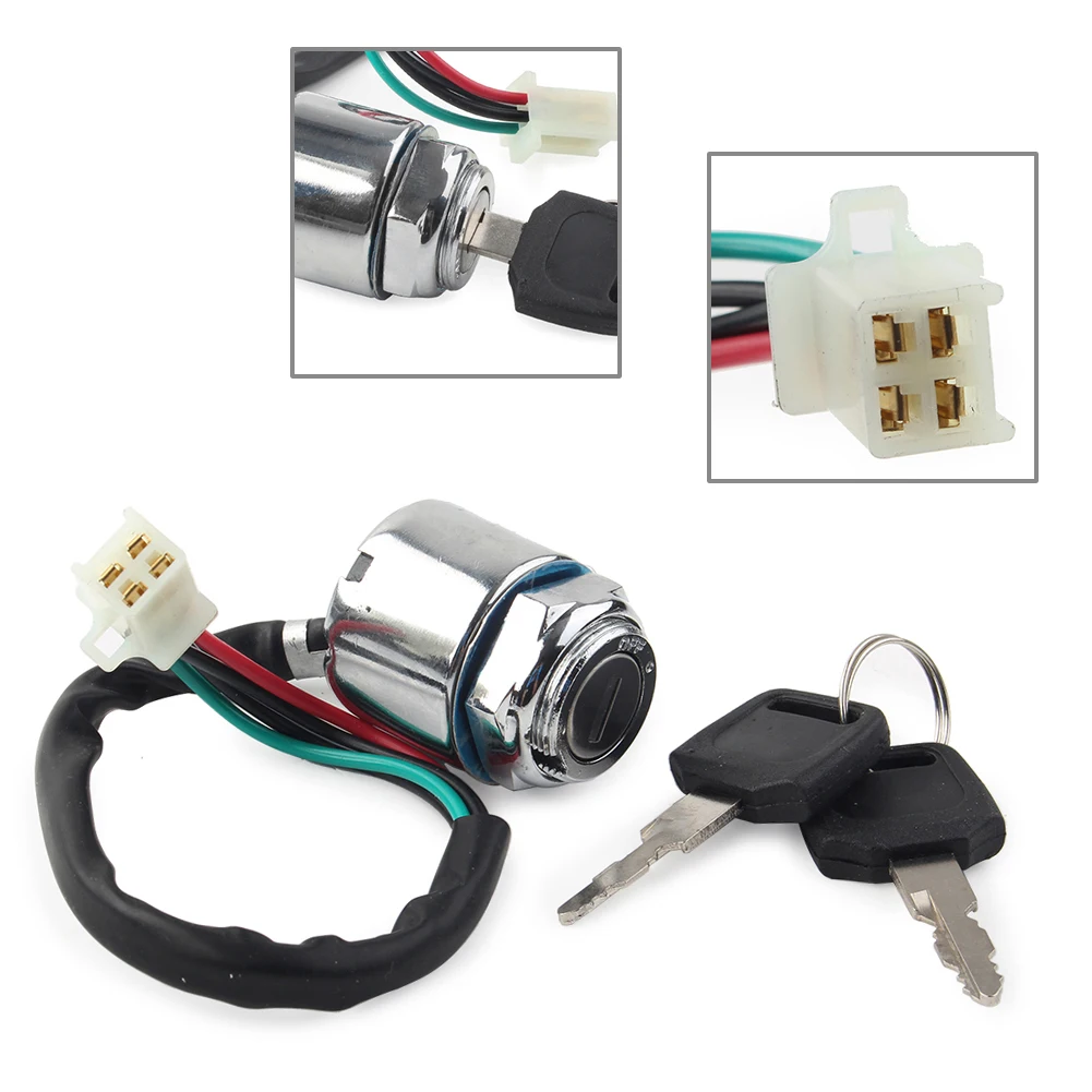 1set Motorbike 4-Wire Chinese Ignition Keys Switch For Taotao ATV Quad 110cc 125cc 135cc Motorcycle Accessories