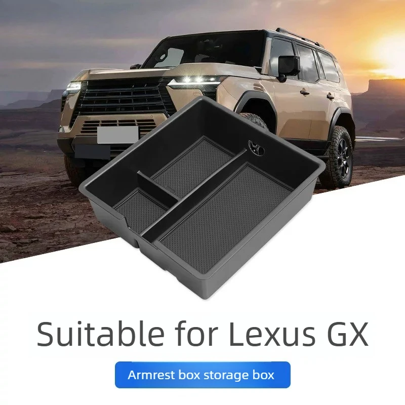 For Lexus GX550H GX 2024-2026 Car Cup Holder Anti-slip Sleeve Central Armrest Layered Storage Box Car Interior Accessories Tools