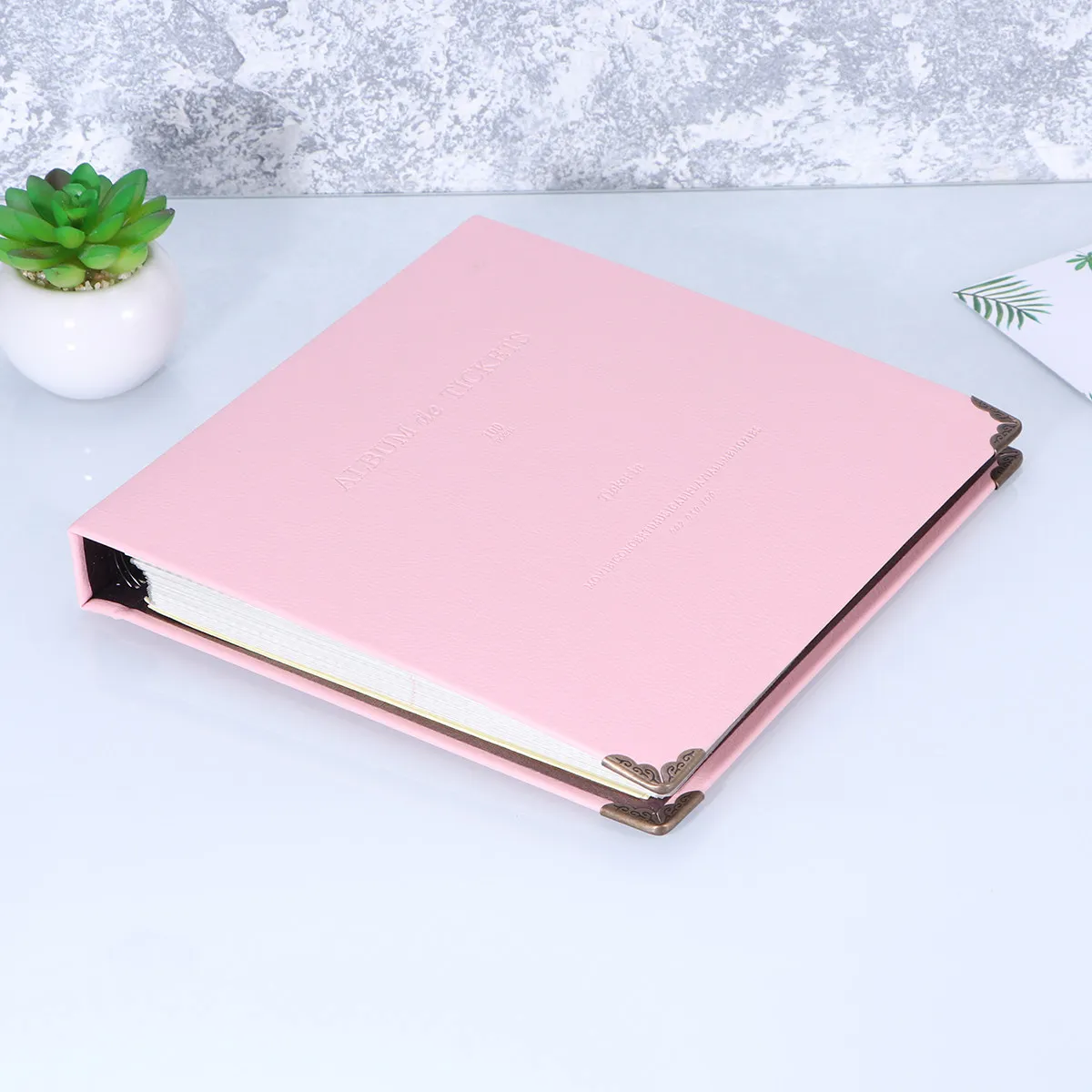 1Pcs Exquisite Ticket Collection Book Pink Photo Receipt Organizer for Long Time Use Ticket Collection Book Receipt Organizer