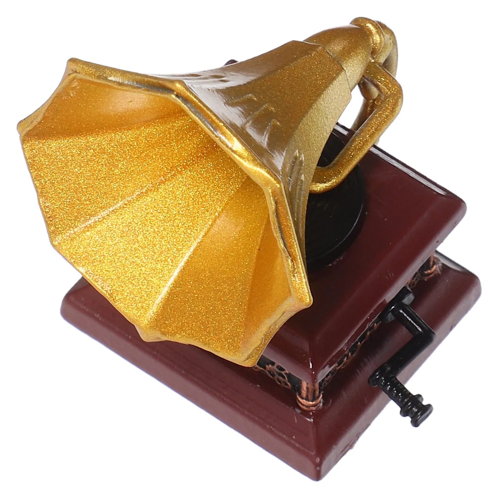 

Exquisite Mini Retro Phonograph: Metal Faux Record Player for Dollhouse Decorations Living Room Shelf Accent Vintage Prop Music