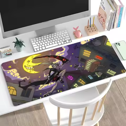 Anime Soul Eater Mousepad Large Anti-Slip Mouse Pad Stitched Edges Mat Durable Desk Laptop Gaming​ Keyboard Pad XXL