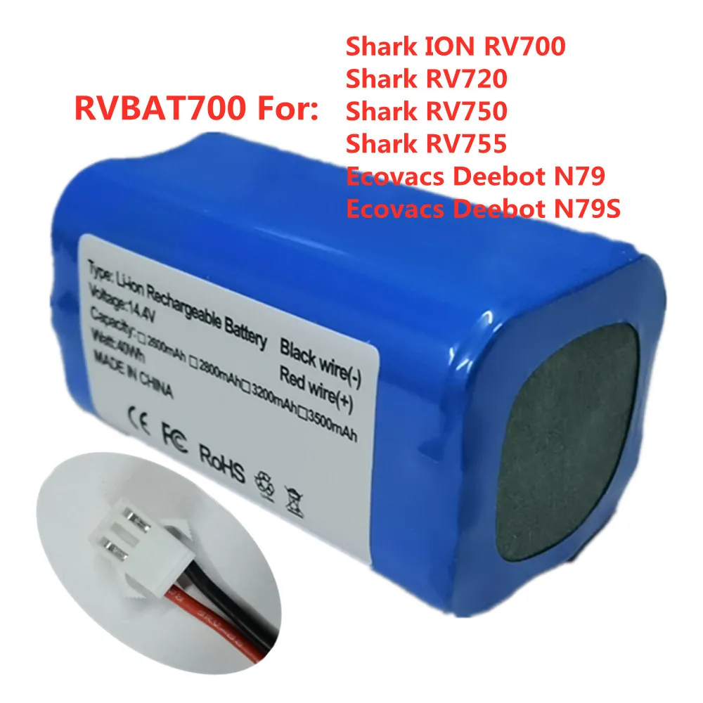 RVBAT700 Робот-пылесос Батарея для Shark ION RV755 RV700 RV720 RV725 RV750/Ecovacs Deebot N79S N79 Батареи