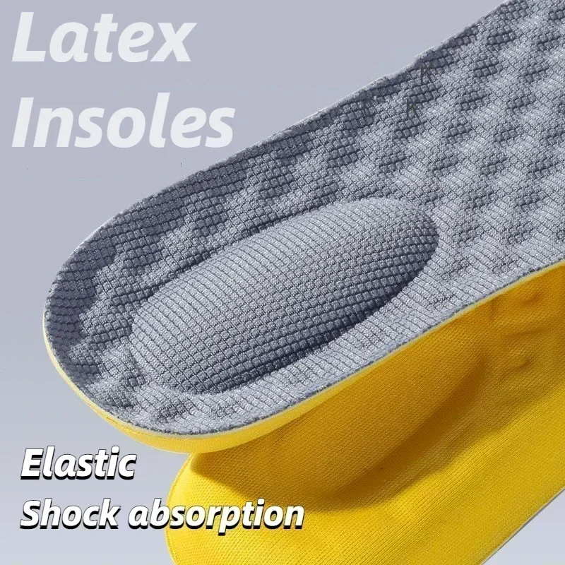 Latex Memory Foam Insoles for Sports Soft Foot Support Shoe Pads High Elastic Orthopedic Sport Insole Feet Care Insert Cushion image 4