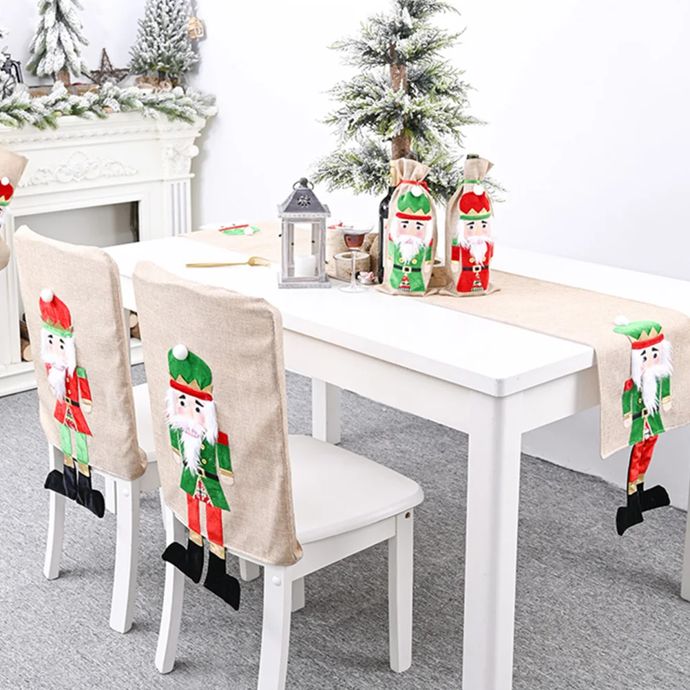 

Walnut Table Runner Christmas Decor Decoration Soldier Pattern Tablecloth Printing