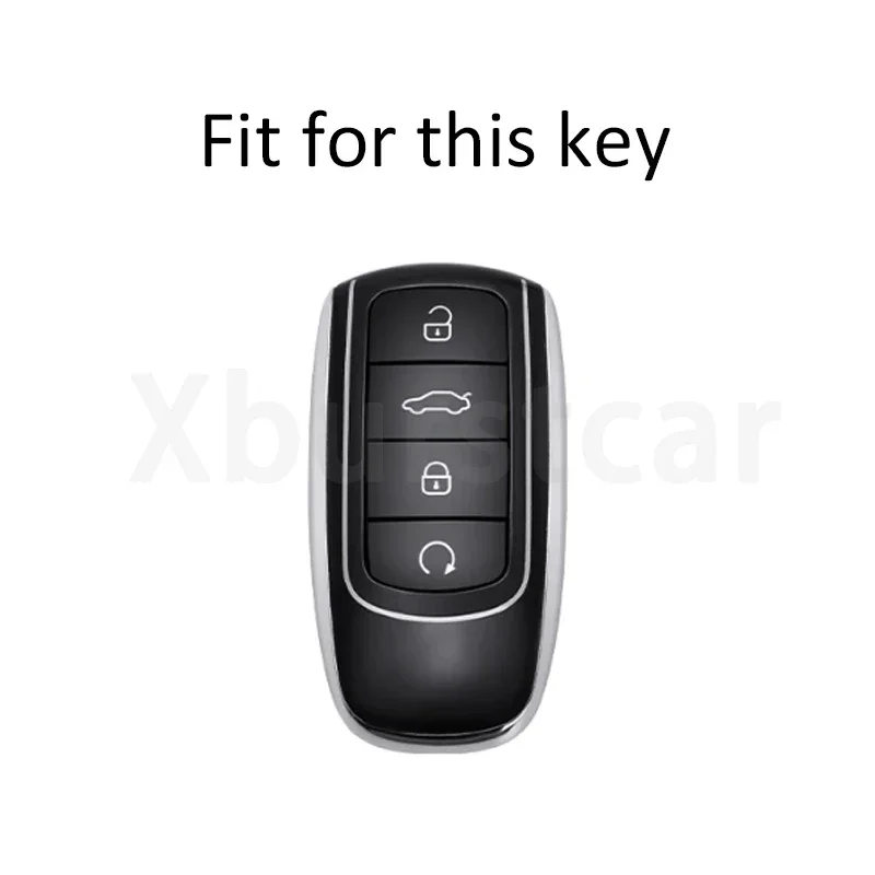 4 Buttons Soft TPU Car Smart Key Case Cover Shell Fob Bag Protector For Chery Tiggo 8 Pro Tiggo 8plus New 5 plus 7pro