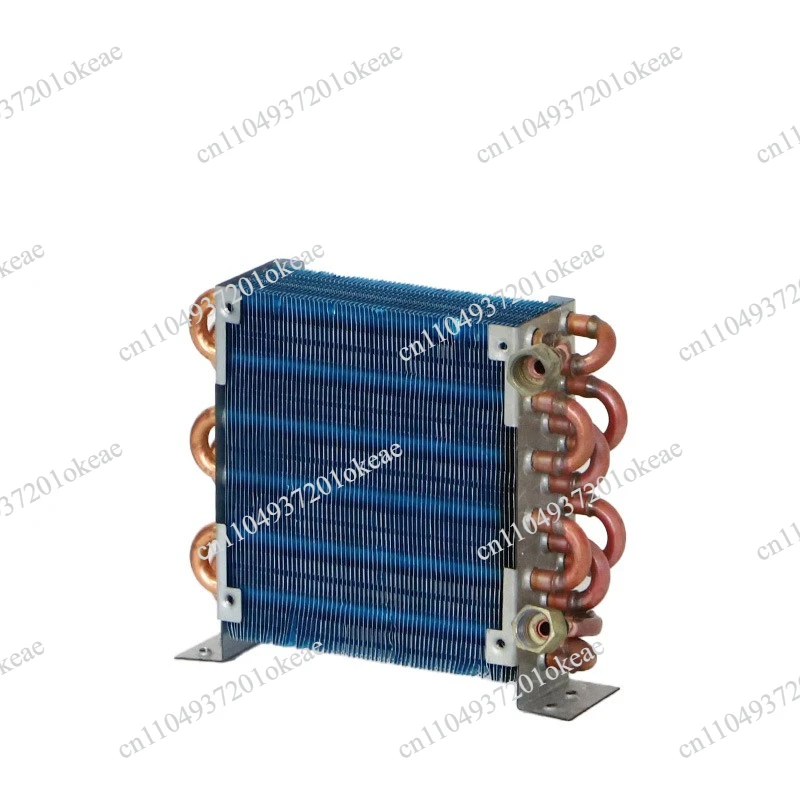 CP3 × 6 × 120 miniature mini condenser with 2-point internal thread joint air-cooled copper tube finned radiator