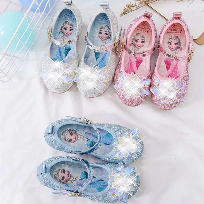 

Princess Crystal Shoes New Girls Single Shoes Frozen Aisha Sophia Rhinestones Shoes Performance Party Shoes Crystal Sandals