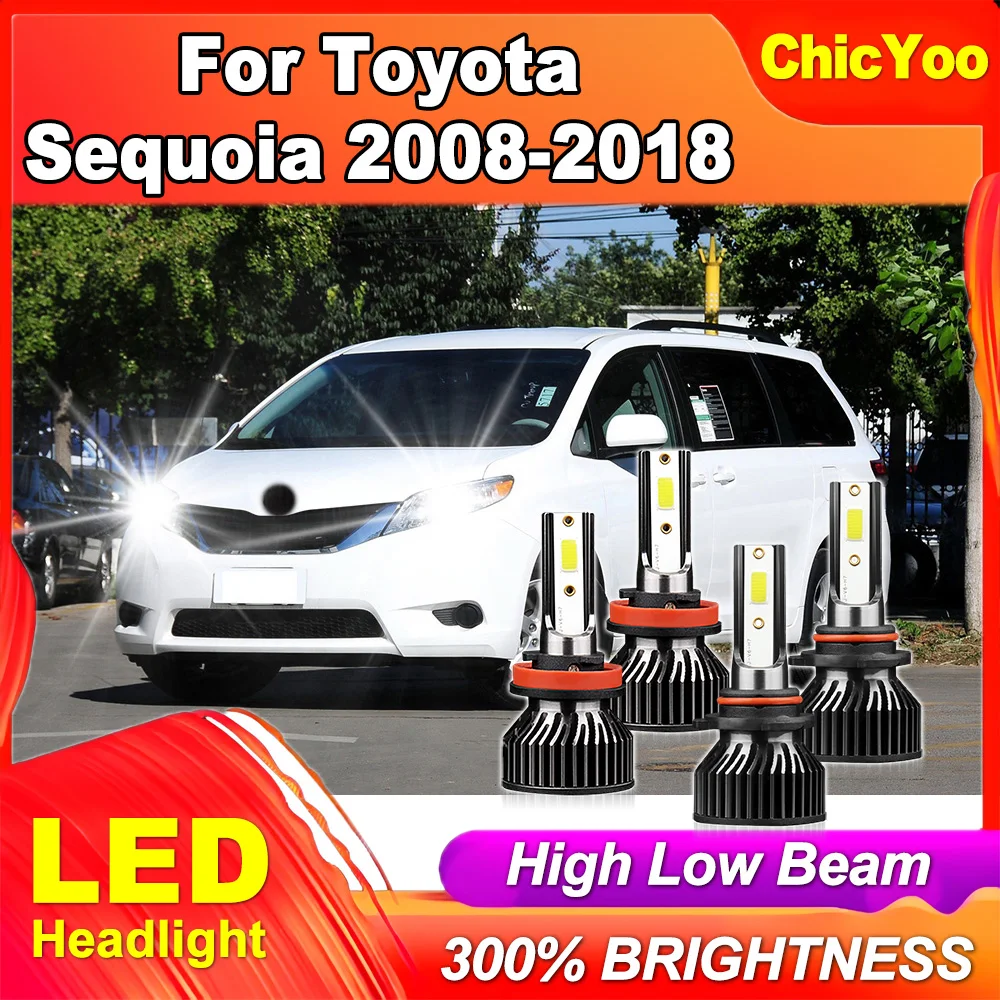 

Автомобильные фары 40000LM H11 9005 Дальние ближние фары Светодиодные фары высокой мощности 240 Вт Авто фары 6000 К Белый Для Toyota Sequoia 2008-2018