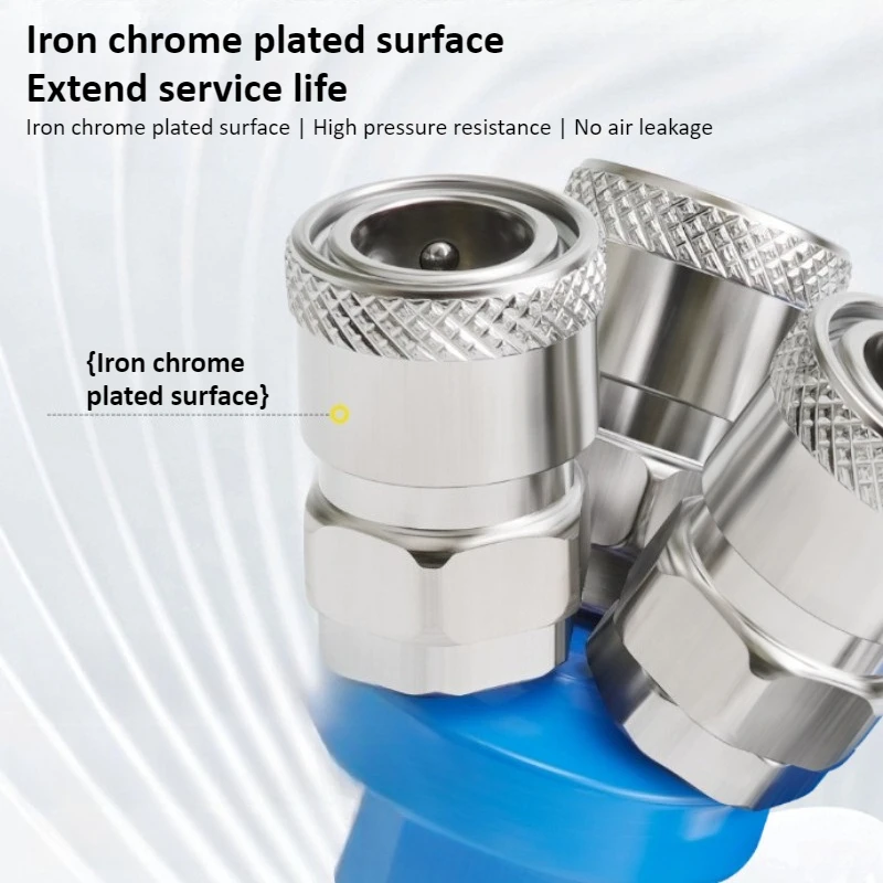 Three Way and Two-way SMV SMY Air Compressor Pneumatic Joint, Circular Bidirectional Internal Thread Quick Connector Tool