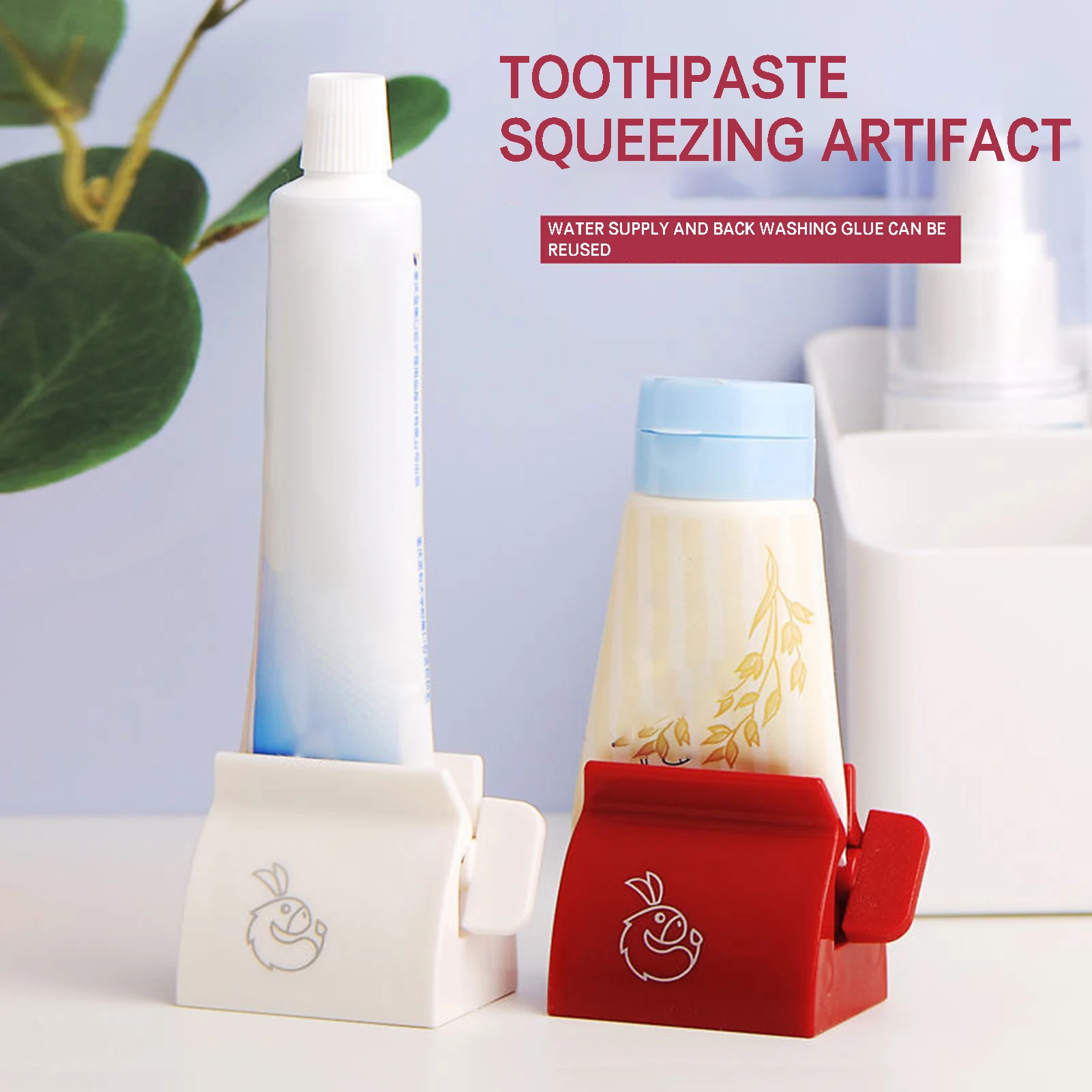 Spremiagrumi a rullo per tubo minimalista supporto per spremiagrumi in tubo di plastica clip per dentifricio per comodi strumenti da toilette