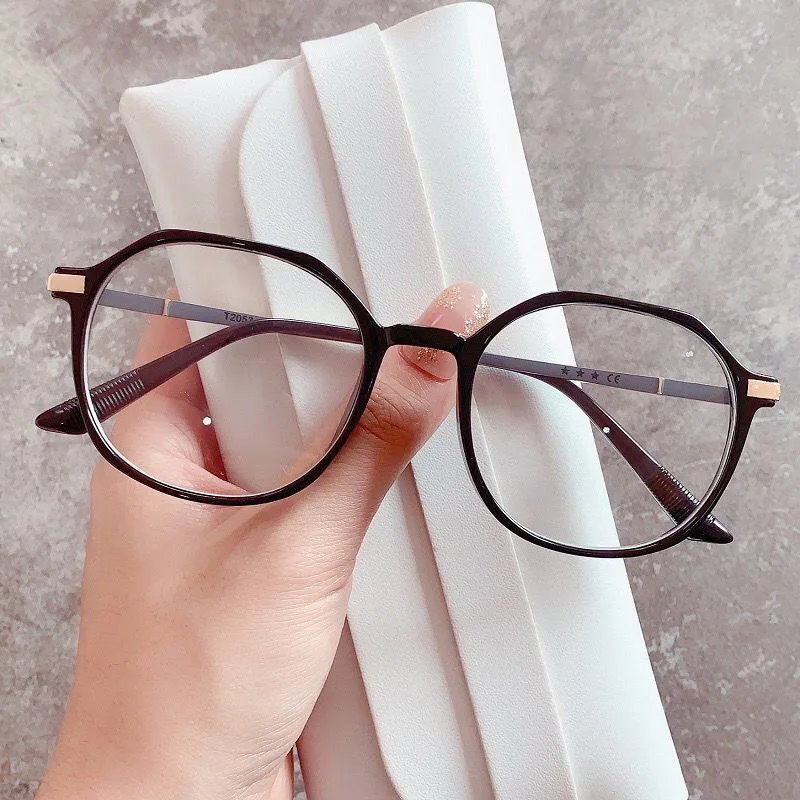 

Reading Glasses Women Fashion Anti Blue Light Clear Eyeglasses Girls Ultralight Vintage Polygon Hyperopia Glasses +100 To +400