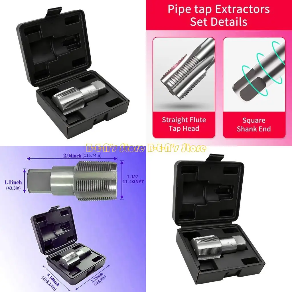 Y1AD High Strength Steel pipes Thread Repair Tool 1-1/2NPT Tap Restores Damaged Pipe