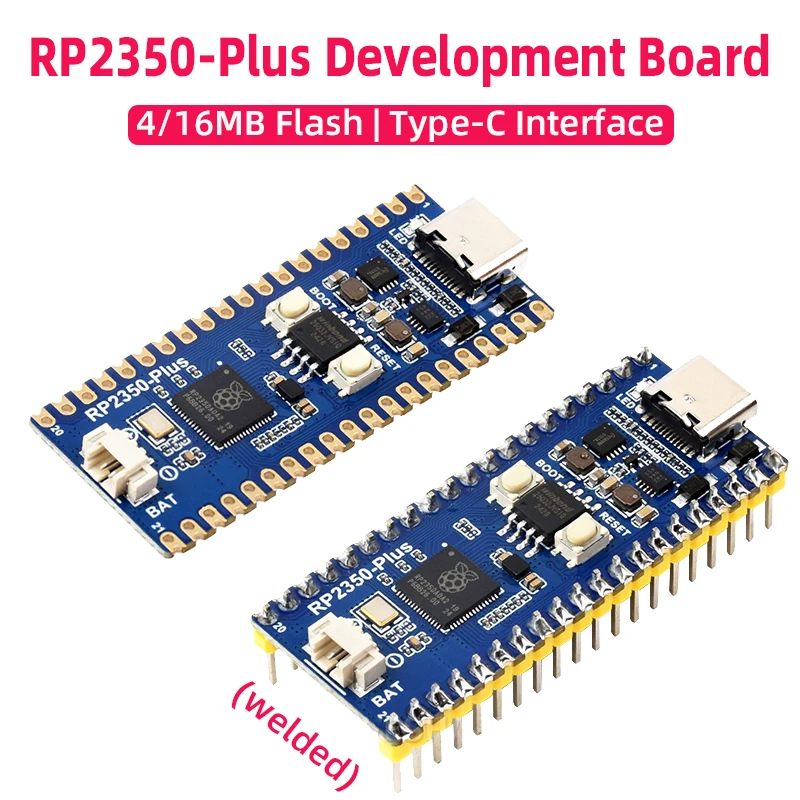 

Waveshare RP2350-Plus Development Board Based On Raspberry Pi RP2350A 4/16MB Flash Type-C Interface Pico like MCU Board