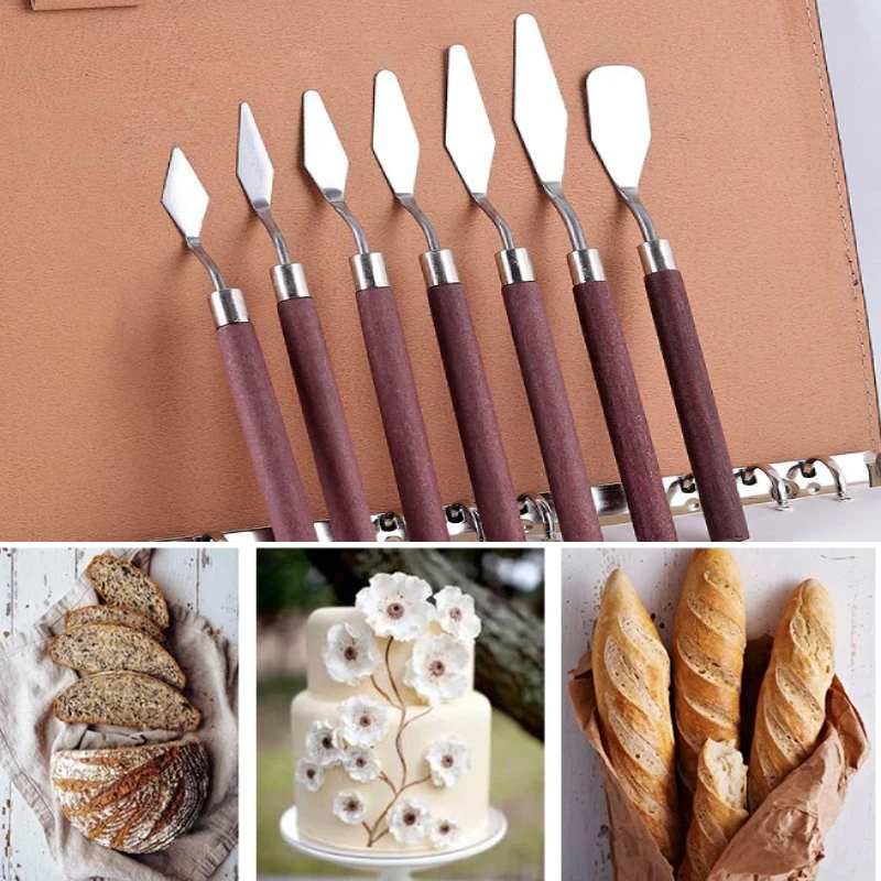 Stainless Steel Cake Knife for Baking, Oil Spatula, Art Palette, Small Clay Tool, Decorating Design, Fondant Cake Spatula