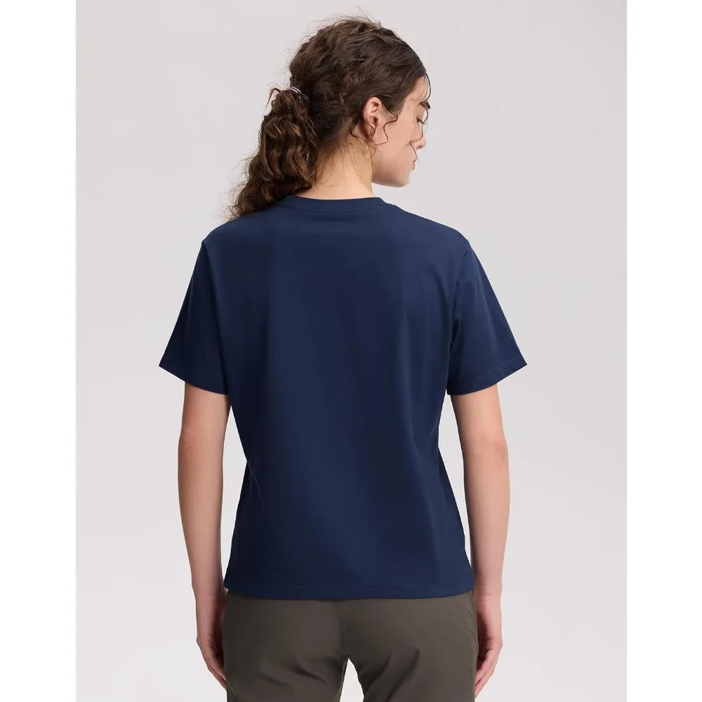 Pioneer Camp Women's T-shirts Women Mont Blanc Graphic Tee Cotton Workout Shirt Athletic Top Running Gym Hiking Camping