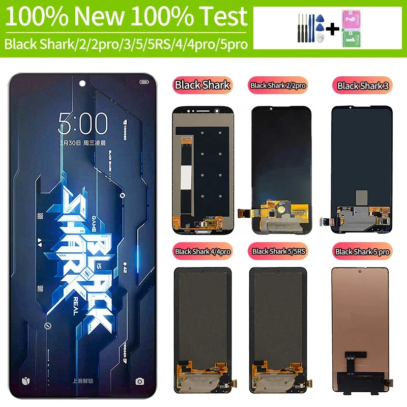 AMOLED For Xiaomi Black Shark 1 2 3 4 5 RS LCD Display Touch Screen Digitizer For BlackShark 2 Pro/4 Pro/5 Pro Screen Display