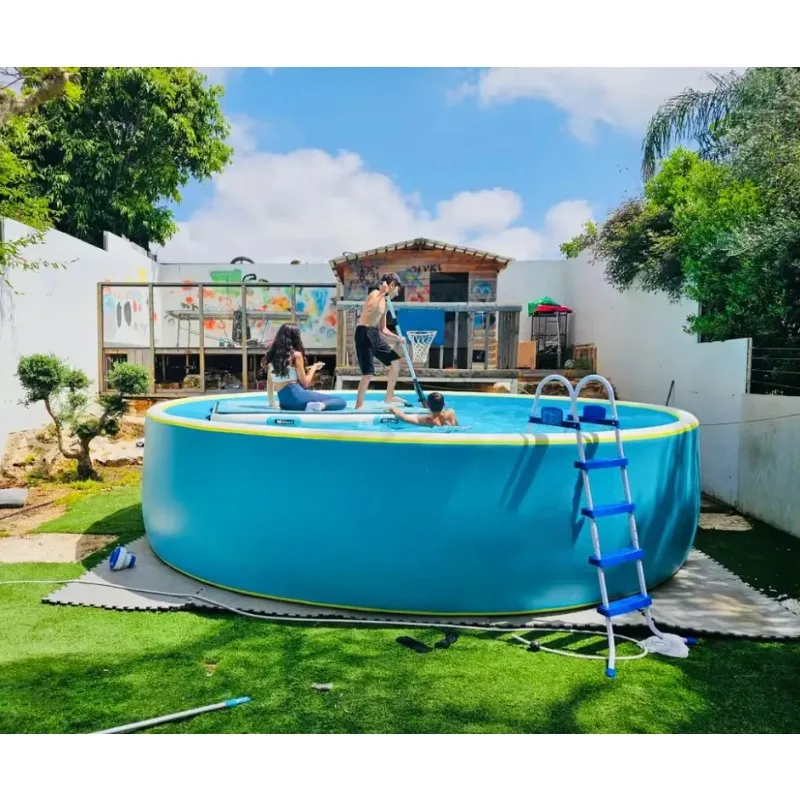Large 8X1.5m customizable PVC inflatable above-ground swimming pool, high-quality structural swimming pool
