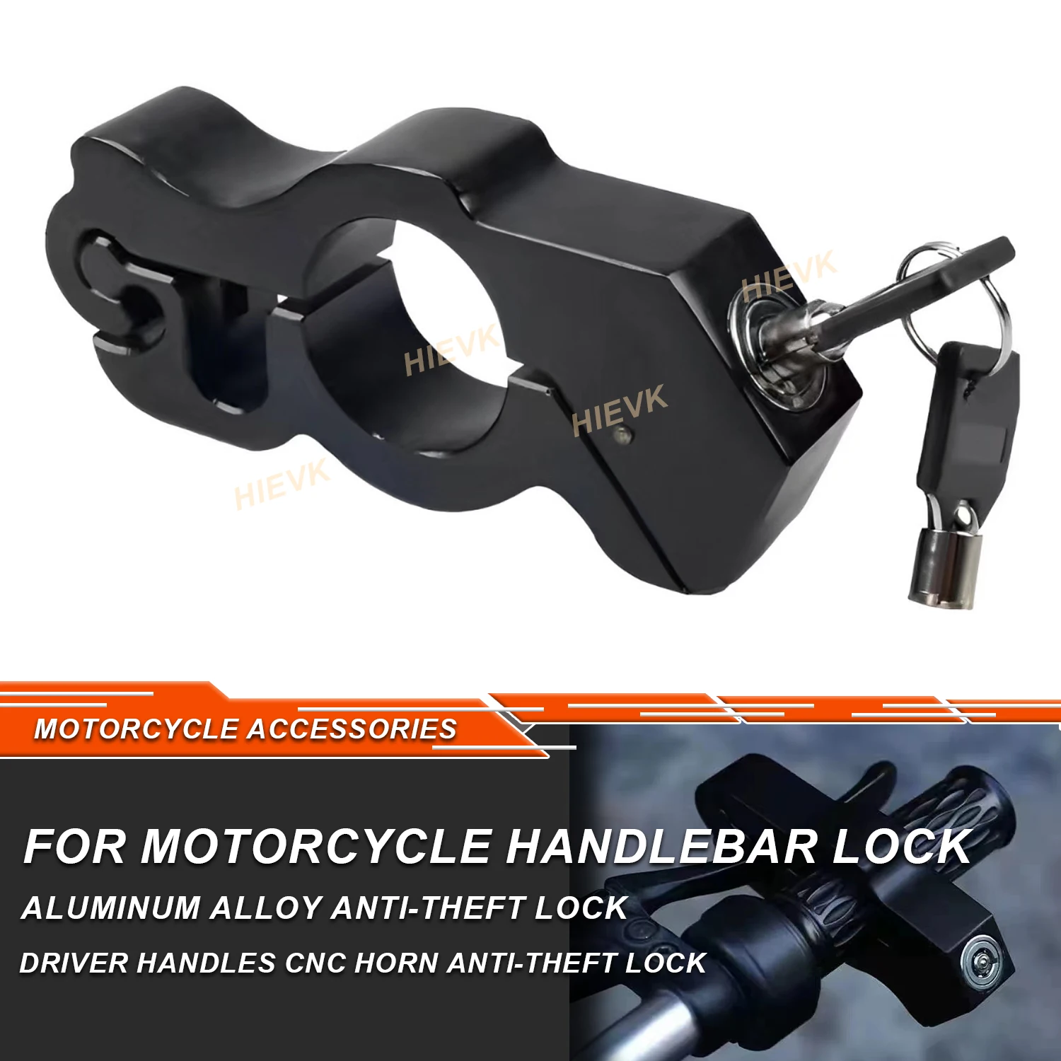 Universal Motorcycle Brake Lock Throttle Lock Aluminum Alloy Anti-Theft Handlebar Lock For Universal Motorcycle Pedal Battery