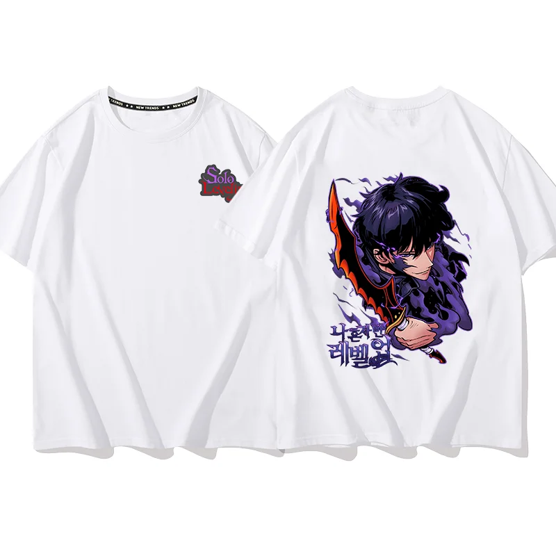 Anime Solo Leveling Print T Shirt Couple student street sports casual T-shirt