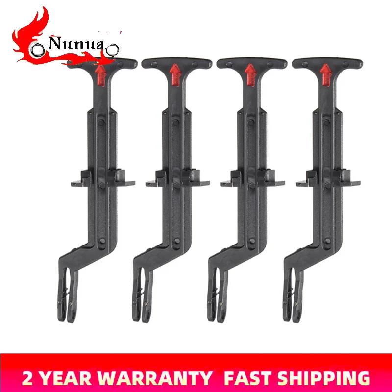 4Pcs/Set 135mm Bonnet Hood Release Rod Lock Latch Black Handle Clips 3B0823593 For VW For Volkswagen Passat B5 / B5.5 1998-2004