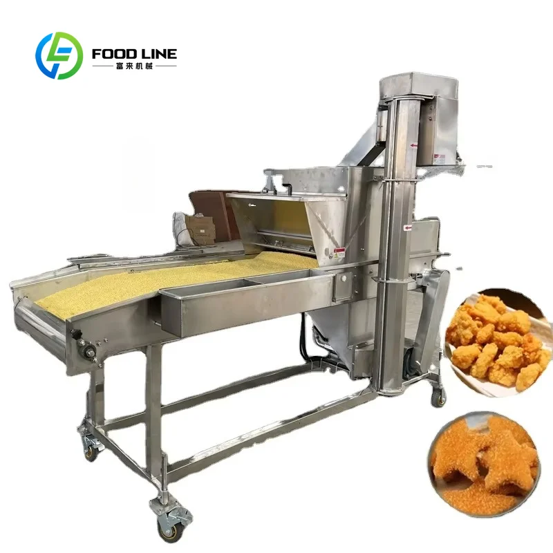 Fried Chicken Nugget Burger Meat Patty Fried Shrimp Production Line Coating Forming Pouring Machine Price