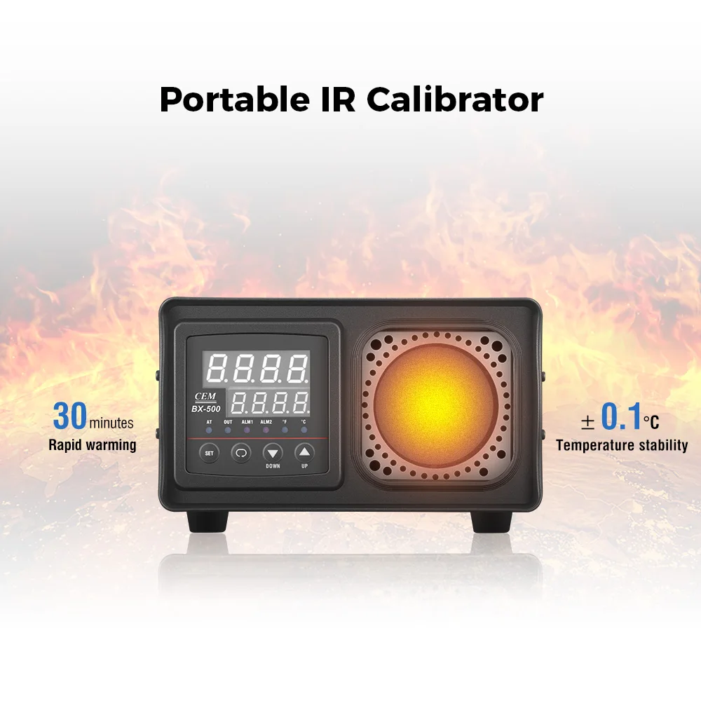 CEM Portable Black Body IR Calibrator Calibratable Gun Type Thermometer For Industrial