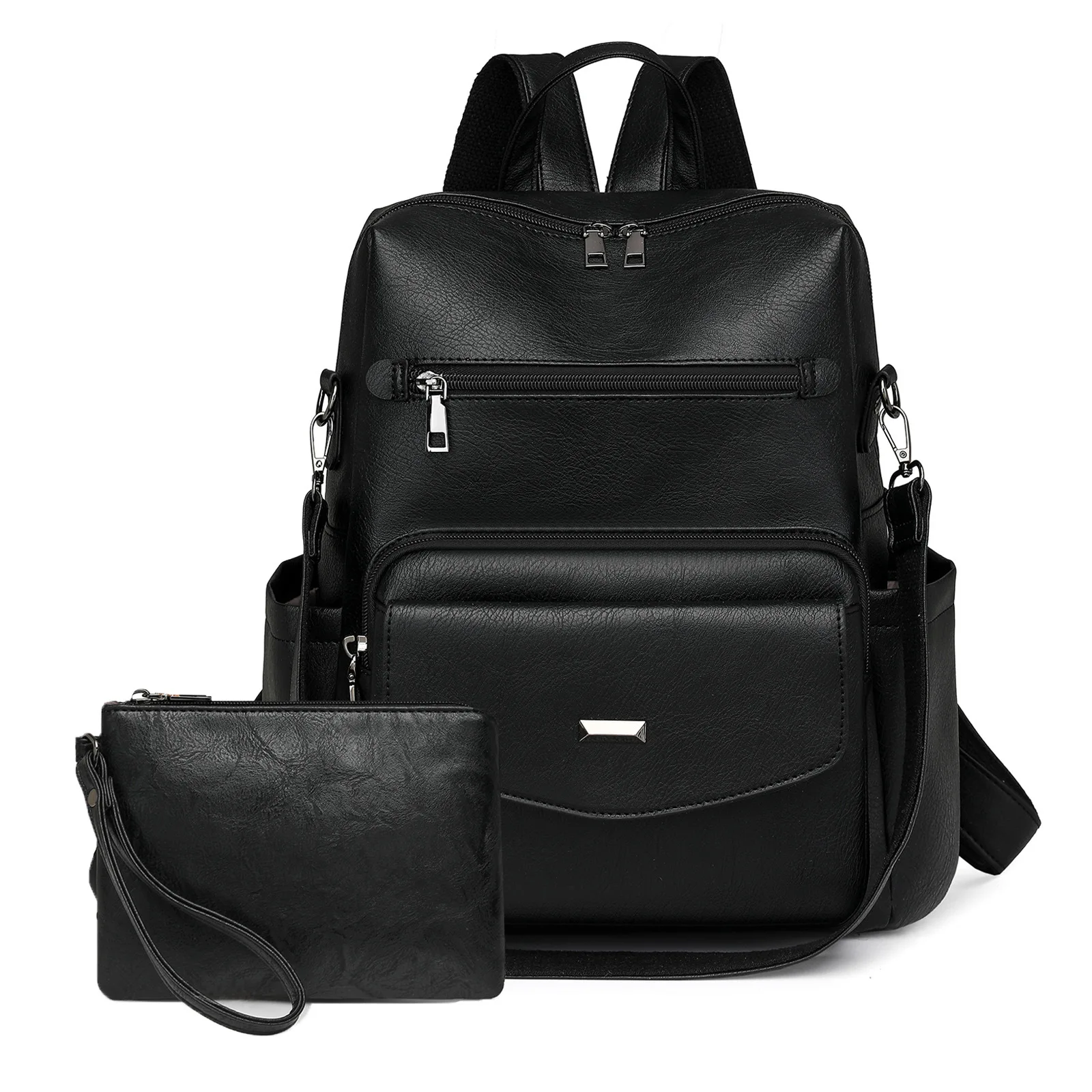 NONE Damen PU-Leder Rucksack 3