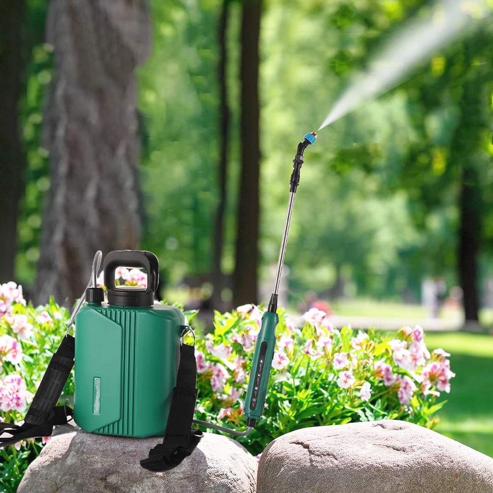 6L Battery Powered Sprayer with 3 Mist Nozzles Rechargeable Garden Sprayer Electric Back Pack Sprayer Handheld Pesticide Sprayer